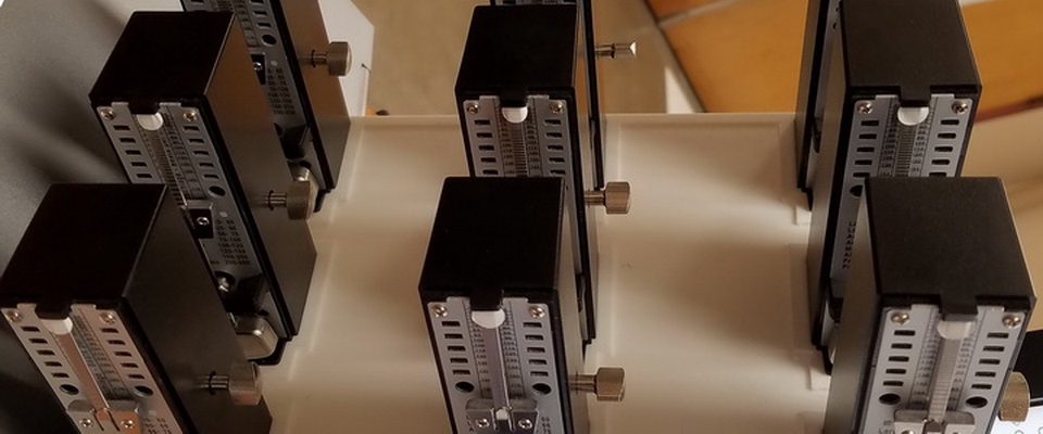 Metronomes on a 3D printed board